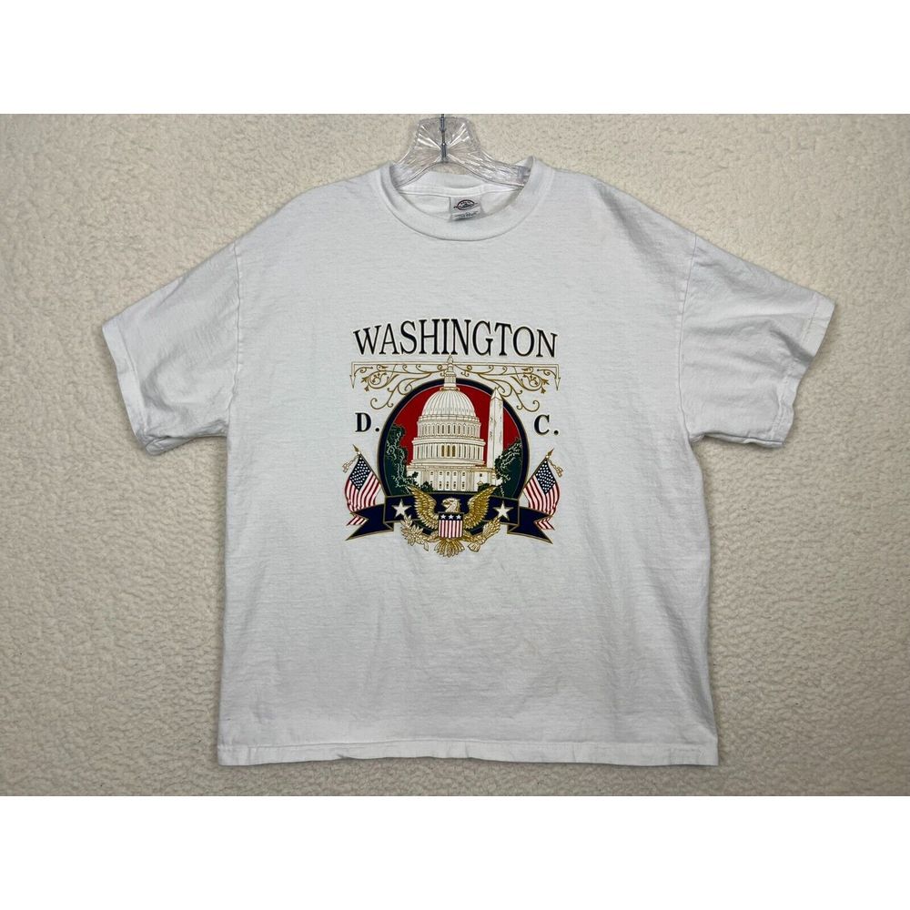 Washington D.C. Shirt Mens Large Capital Building and‎ Monument White Vintage